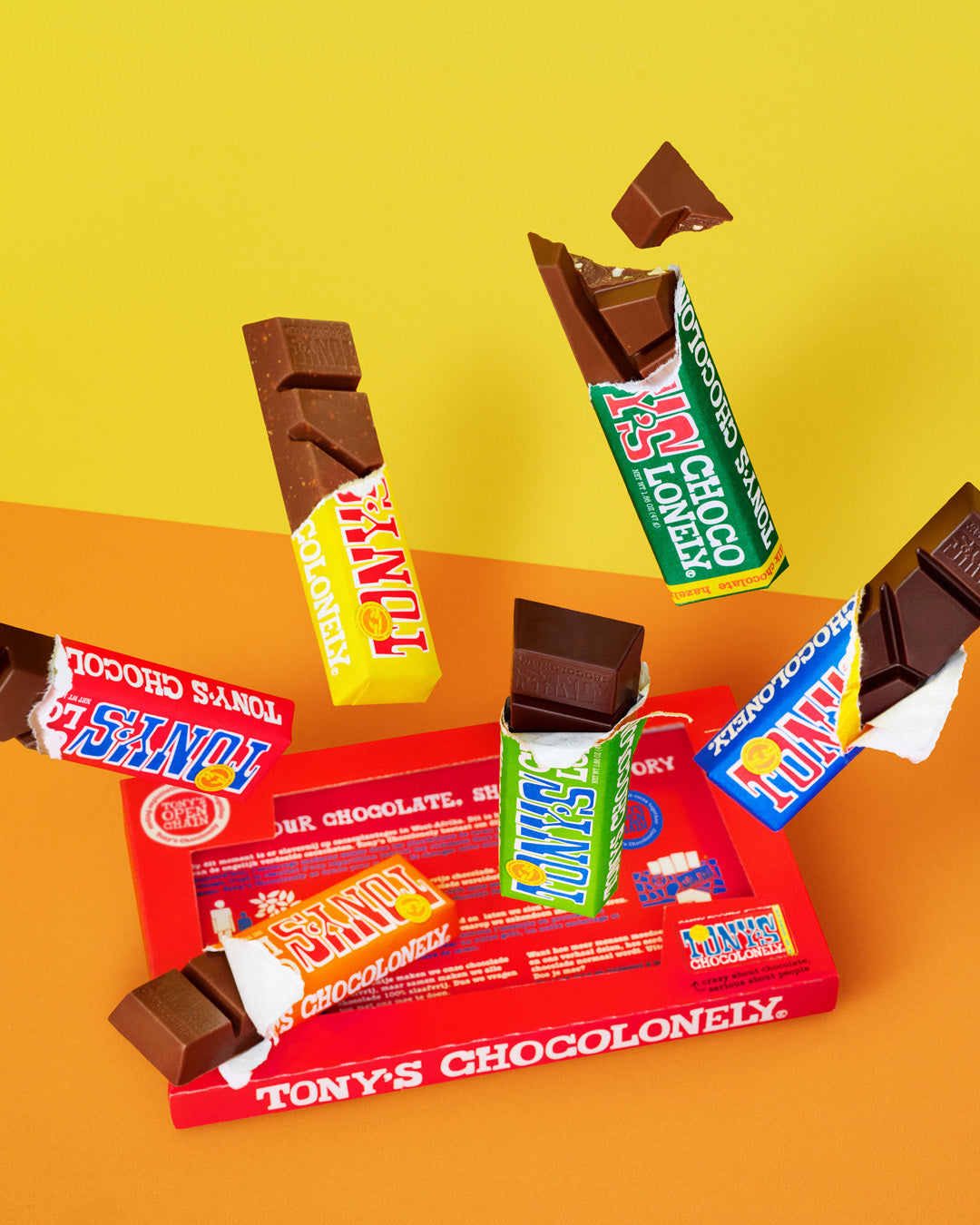 Tony's Chocolonely Rainbow Gift Pack (6 x Snack Size) 255g