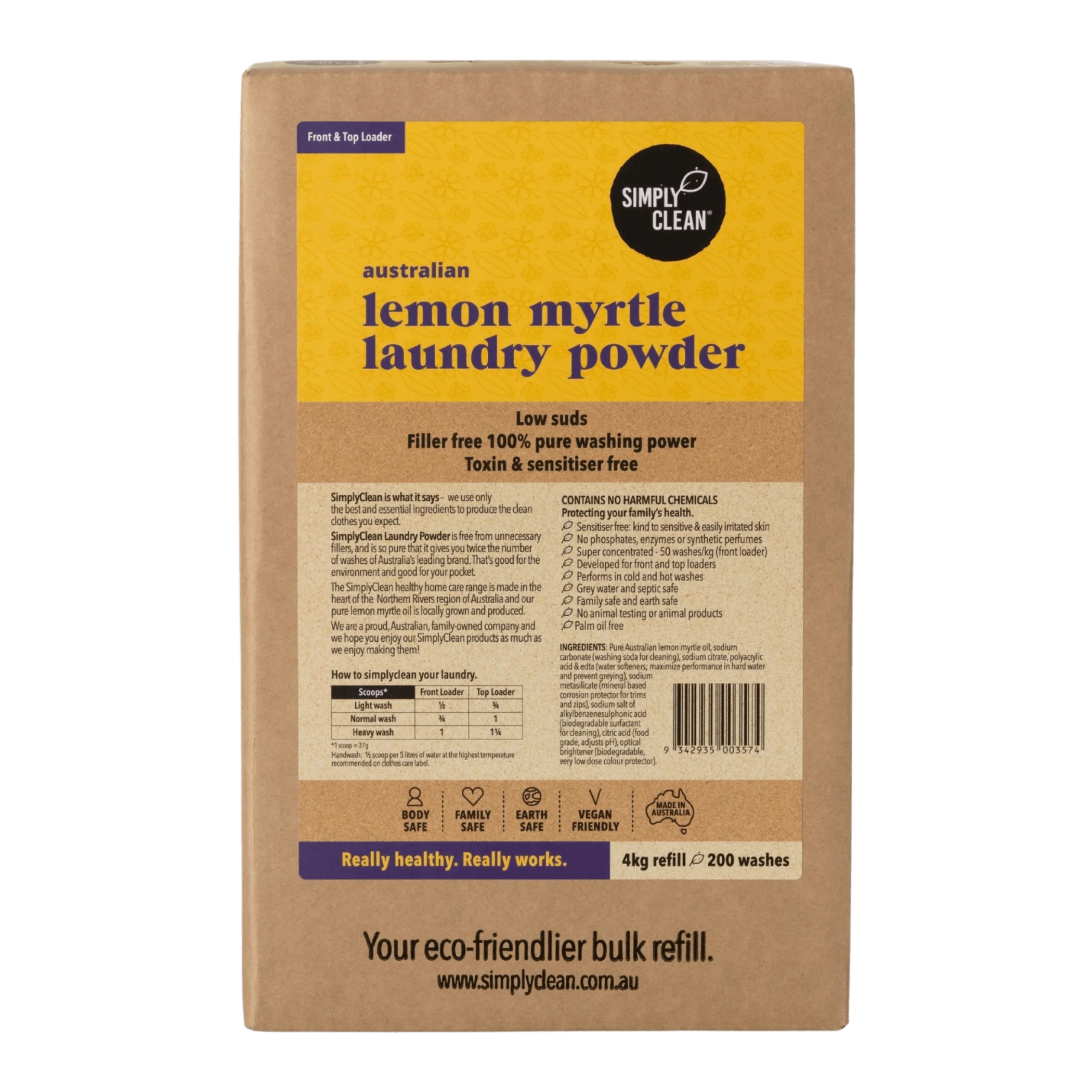 Simply Clean Laundry Powder Lemon Myrtle