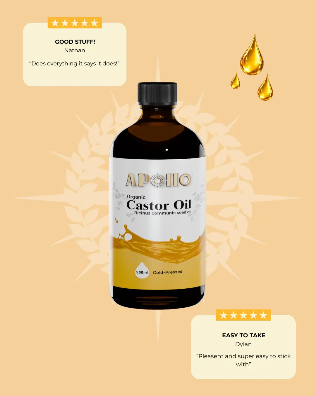 Apollo Nutraceuticals Organic Castor Oil 300ml official product image 4