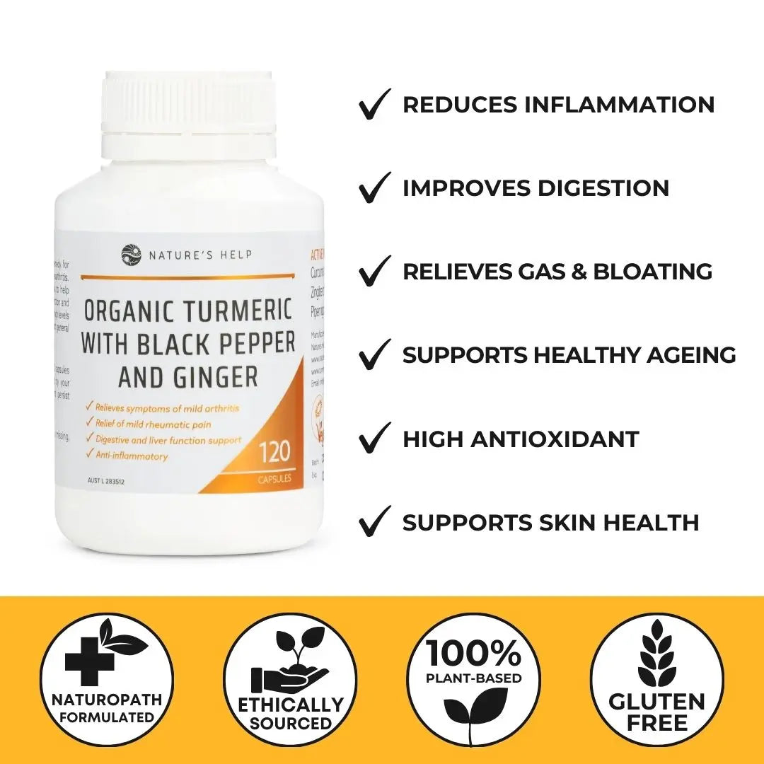 Nature's Help Organic Turmeric capsules - product benefits