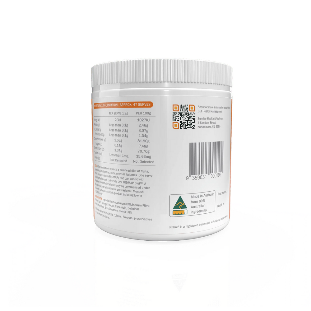 Kfibre Essential Gut Health Fibre Natural Orange Tub 89.3g