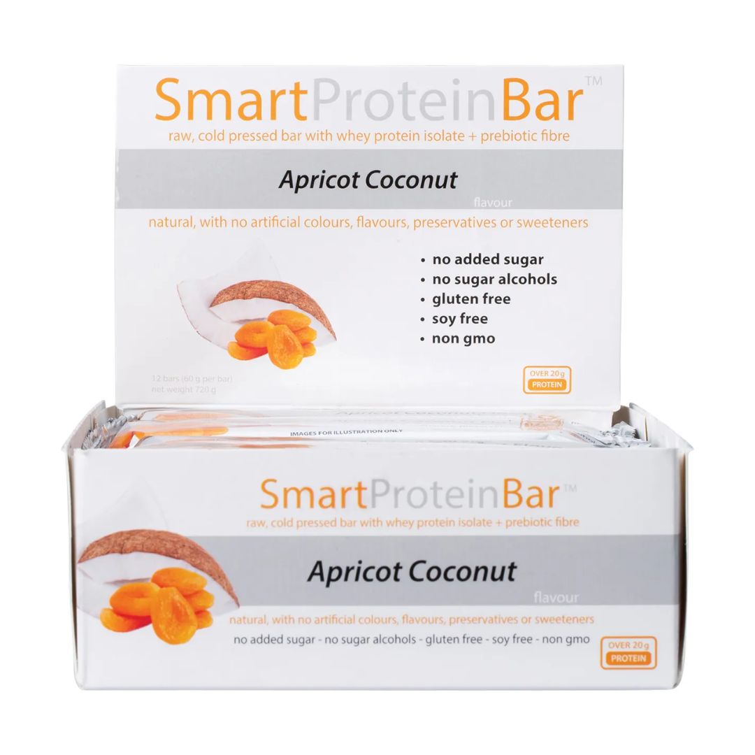 Smart Apricot Coconut Protein Bar 12 x 60g by Smart Diet Solutions