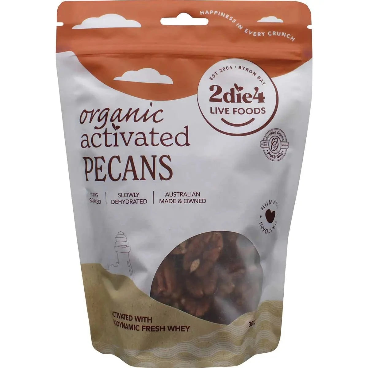 2DIE4 LIVE FOODS Snack Foods 2DIE4 LIVE FOODS Organic Activated Pecans Activated With Fresh Whey 300g