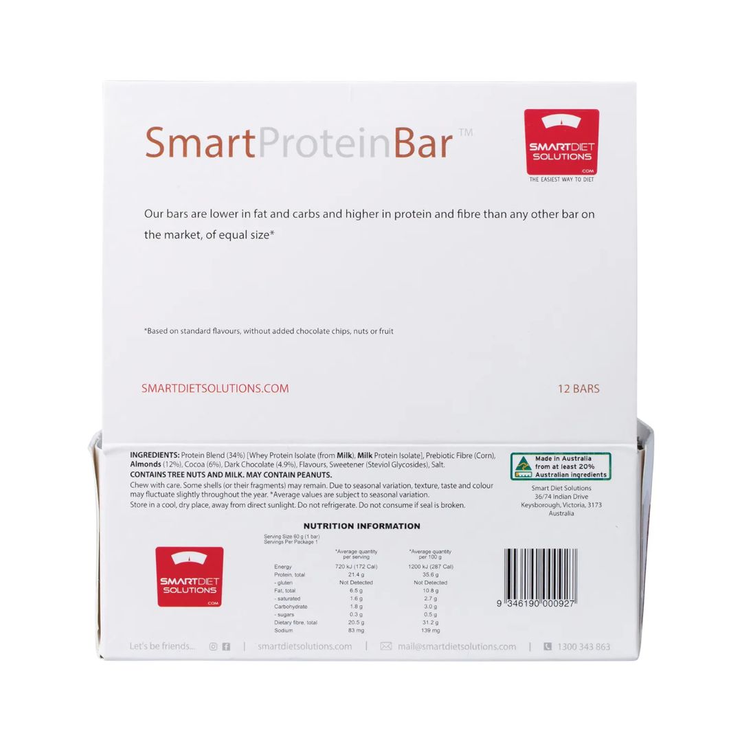 Smart Chocolate Choc Chip Protein Bar 12 x 60g by Smart Diet Solutions