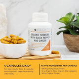 Nature's Help Organic Turmeric capsules - dosage and ingredients