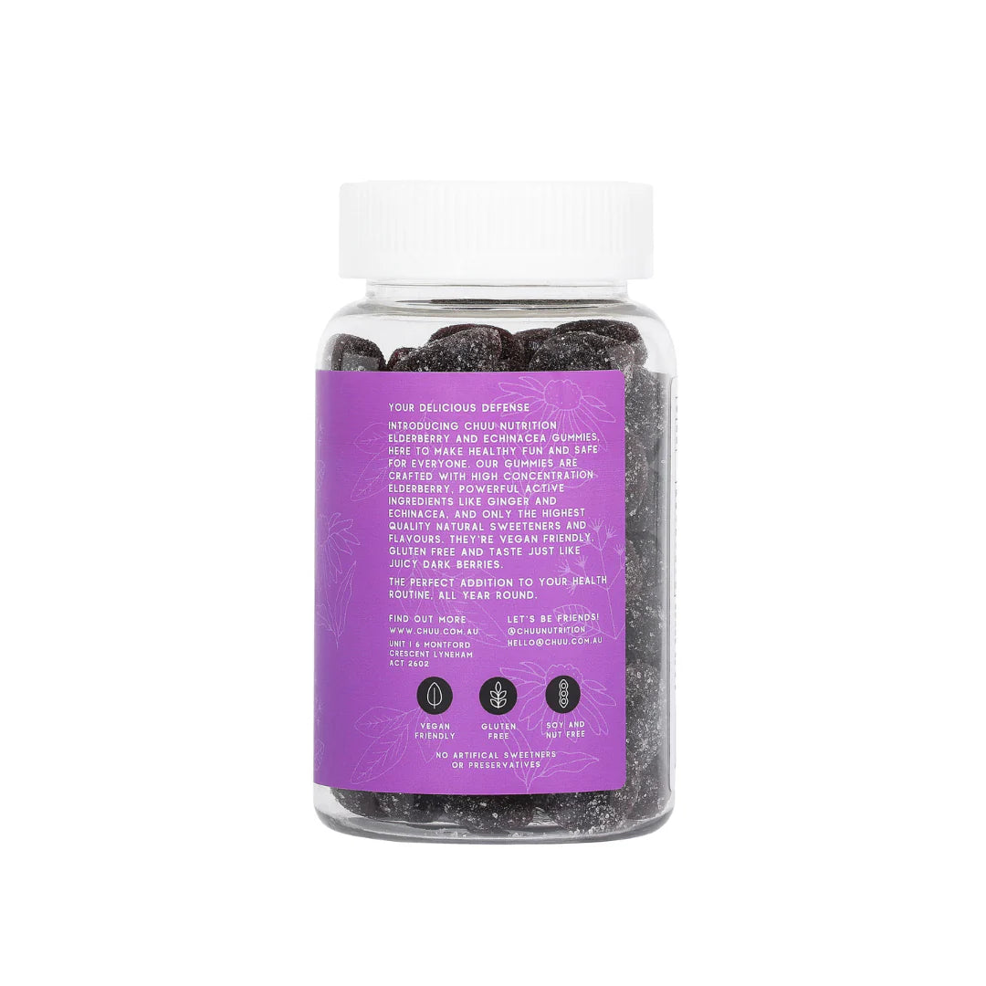 Chuu Nutrition Elderberry and Echinacea Gummies 99% Sugar Free 40pcs