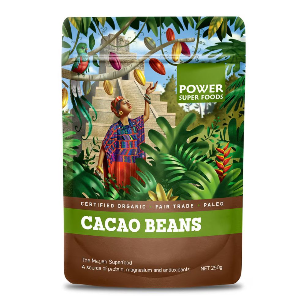 Power Super Foods Organic Cacao Beans - Origin