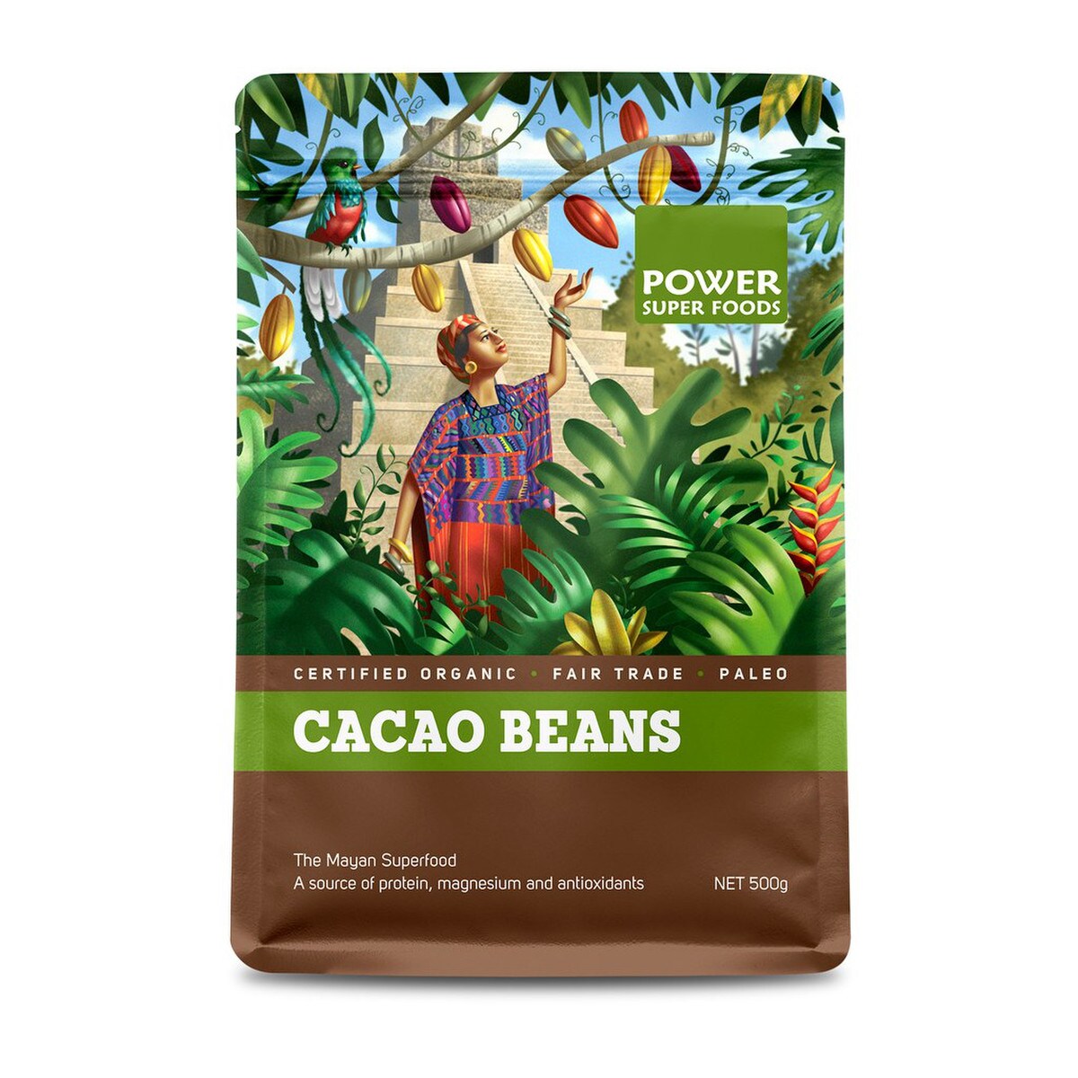 Power Super Foods Organic Cacao Beans - Origin