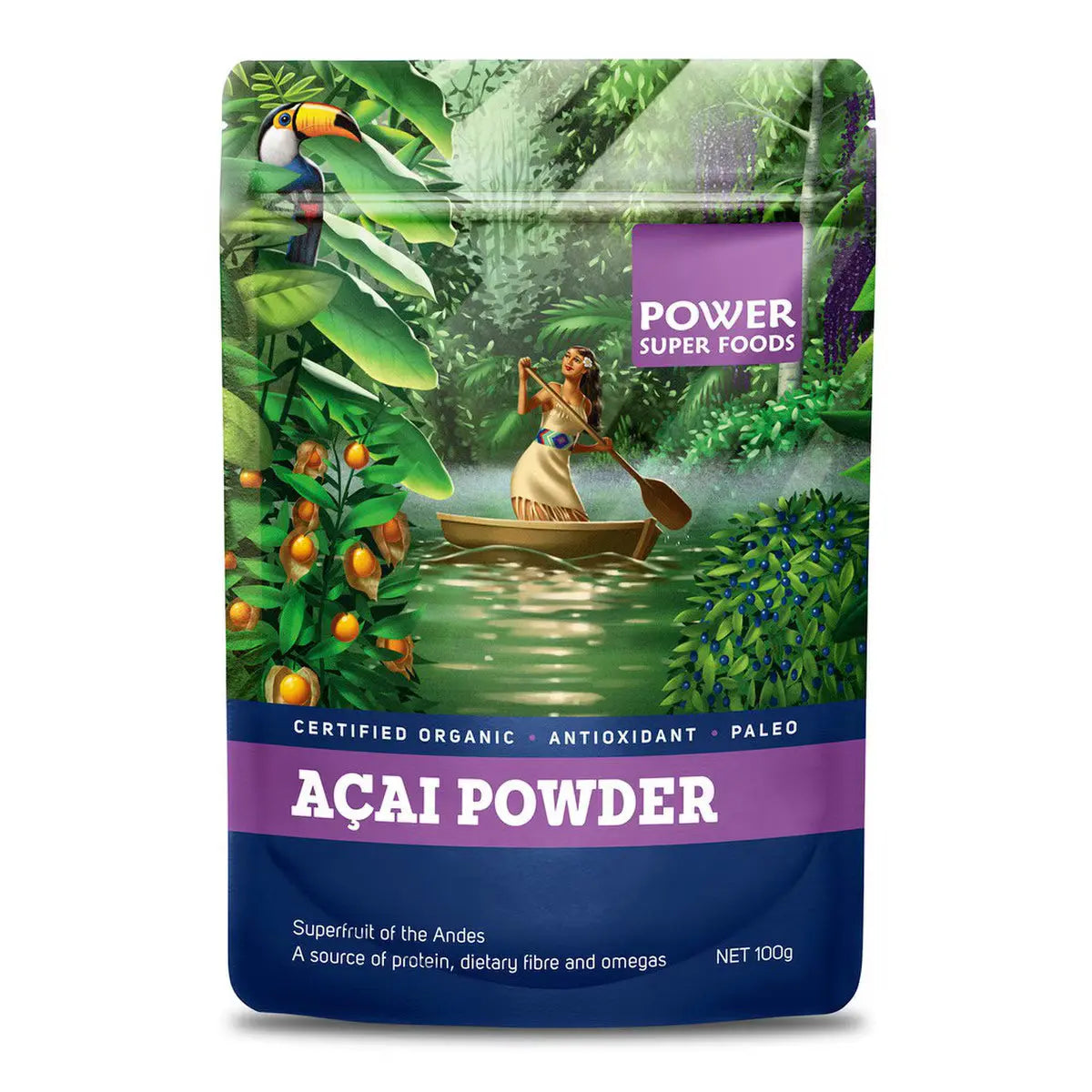Power Super Foods Acai Powder Certified Organic Power Super Foods