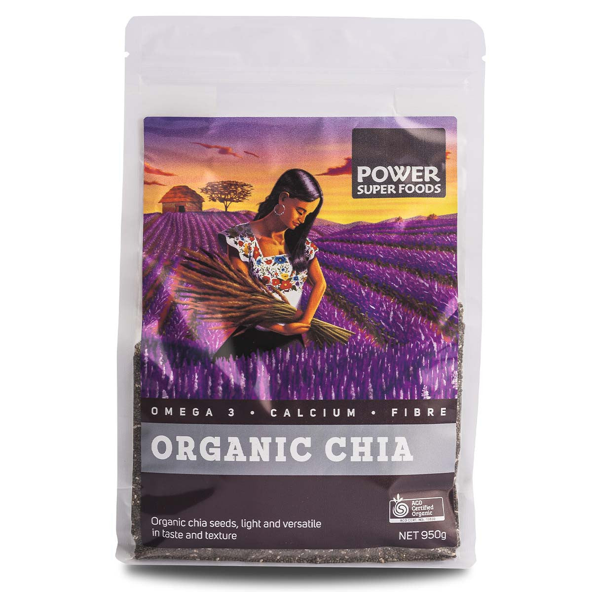 Power Super Foods Organic Black Chia Seeds
