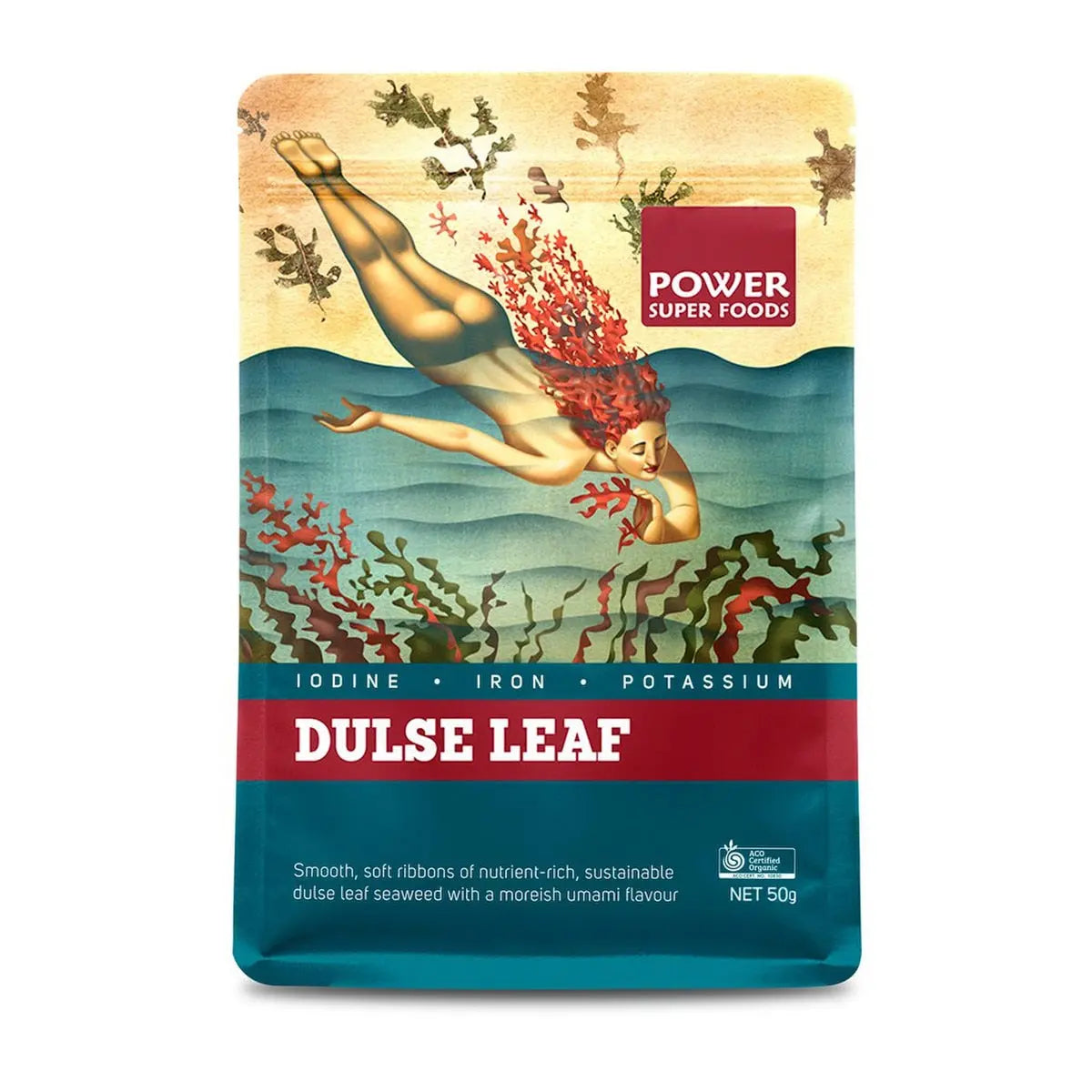 Power Super Foods Cooking & Baking Ingredients 50g Power Super Foods Organic Red Dulse Leaf - Organic Trader product image