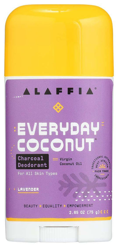 alaffia deodorant - coconut reishi lavender & charcoal 75g