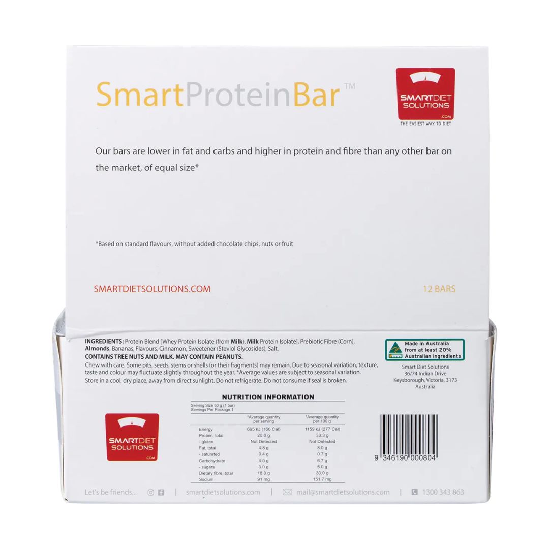 Smart Banana Bread Protein Bar 12 x 60g by Smart Diet Solutions