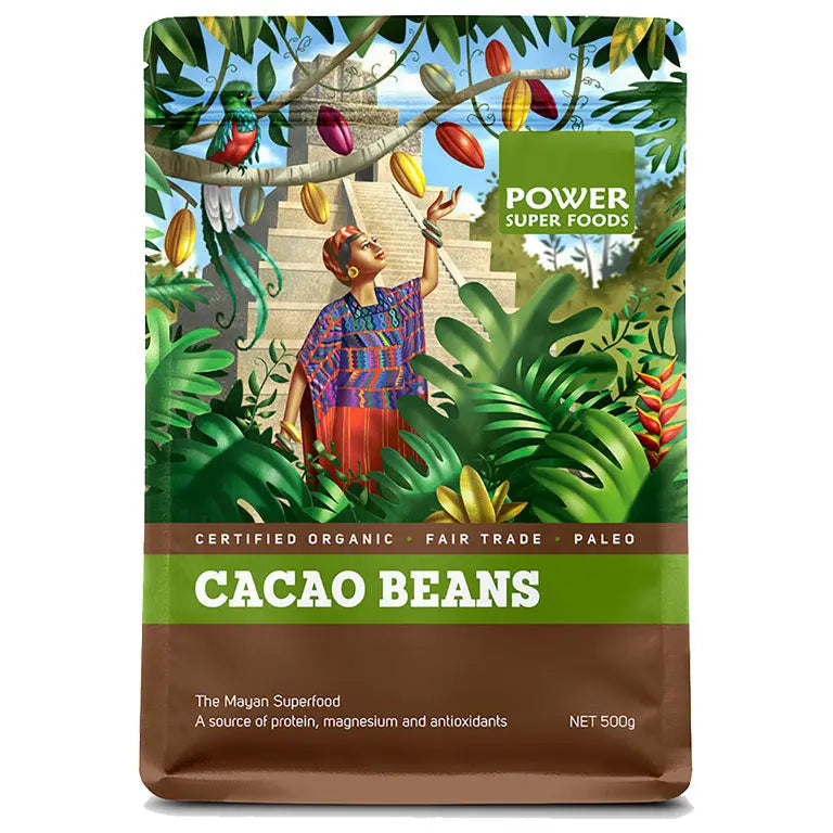 Power Super Foods Organic Cacao Beans - Origin 250g — official Power Super Foods image