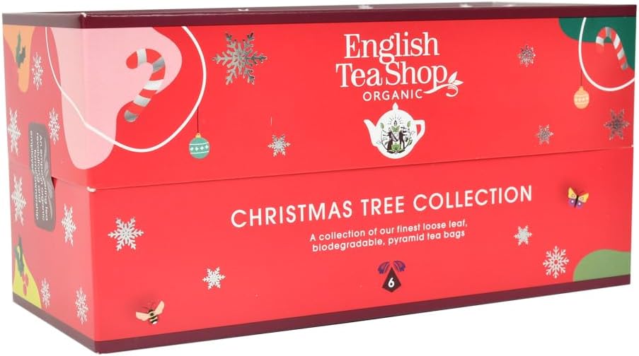 English Tea Shop Christmas Tree Collection - 6 Loose Leaf Tea Pyramid Bags