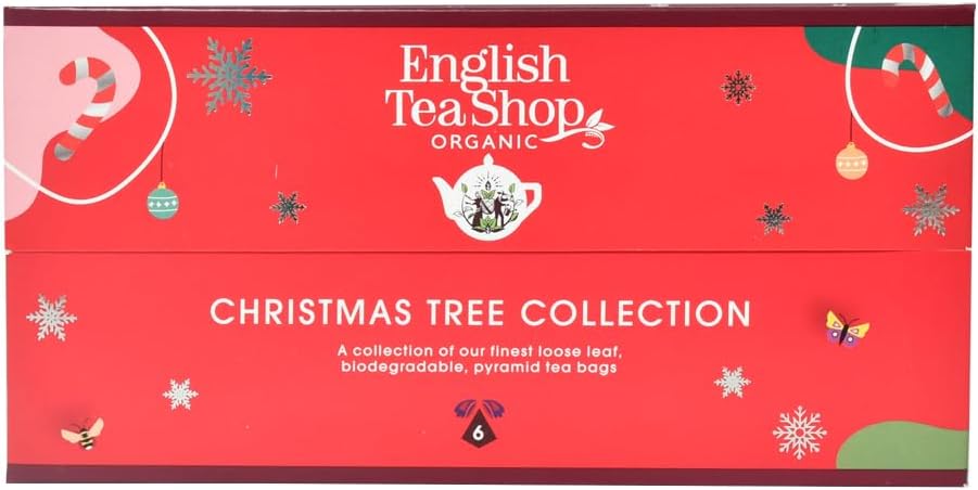 English Tea Shop Christmas Tree Collection - 6 Loose Leaf Tea Pyramid Bags