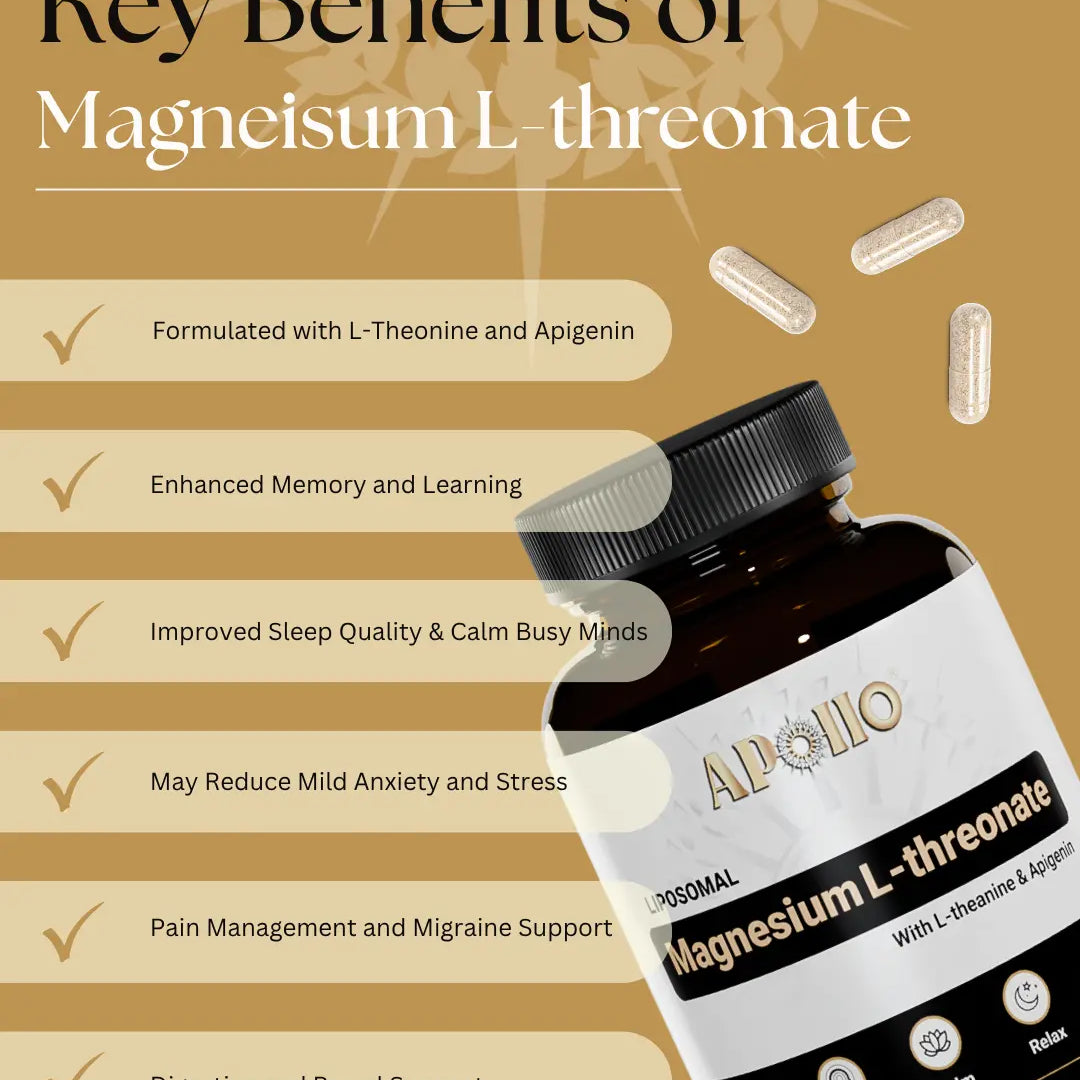 Apollo Nutraceuticals Magnesium L-Threonate 90 Capsules official product image 2