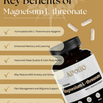 Apollo Nutraceuticals Magnesium L-Threonate 90 Capsules official product image 2