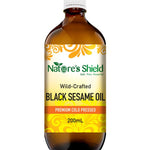 Nature's Shield Wild-Crafted Black Sesame Oil 200ml higher resolution front image