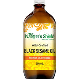 Nature's Shield Wild-Crafted Black Sesame Oil 200ml higher resolution front image