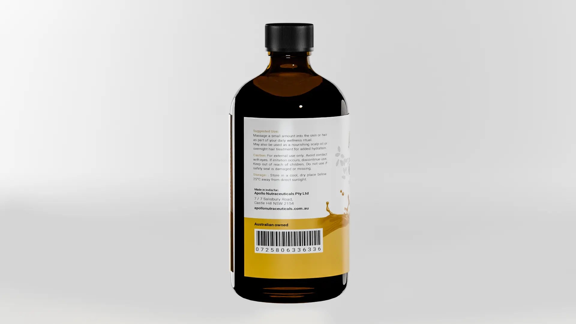 Apollo Nutraceuticals Organic Castor Oil 300ml official product image 6
