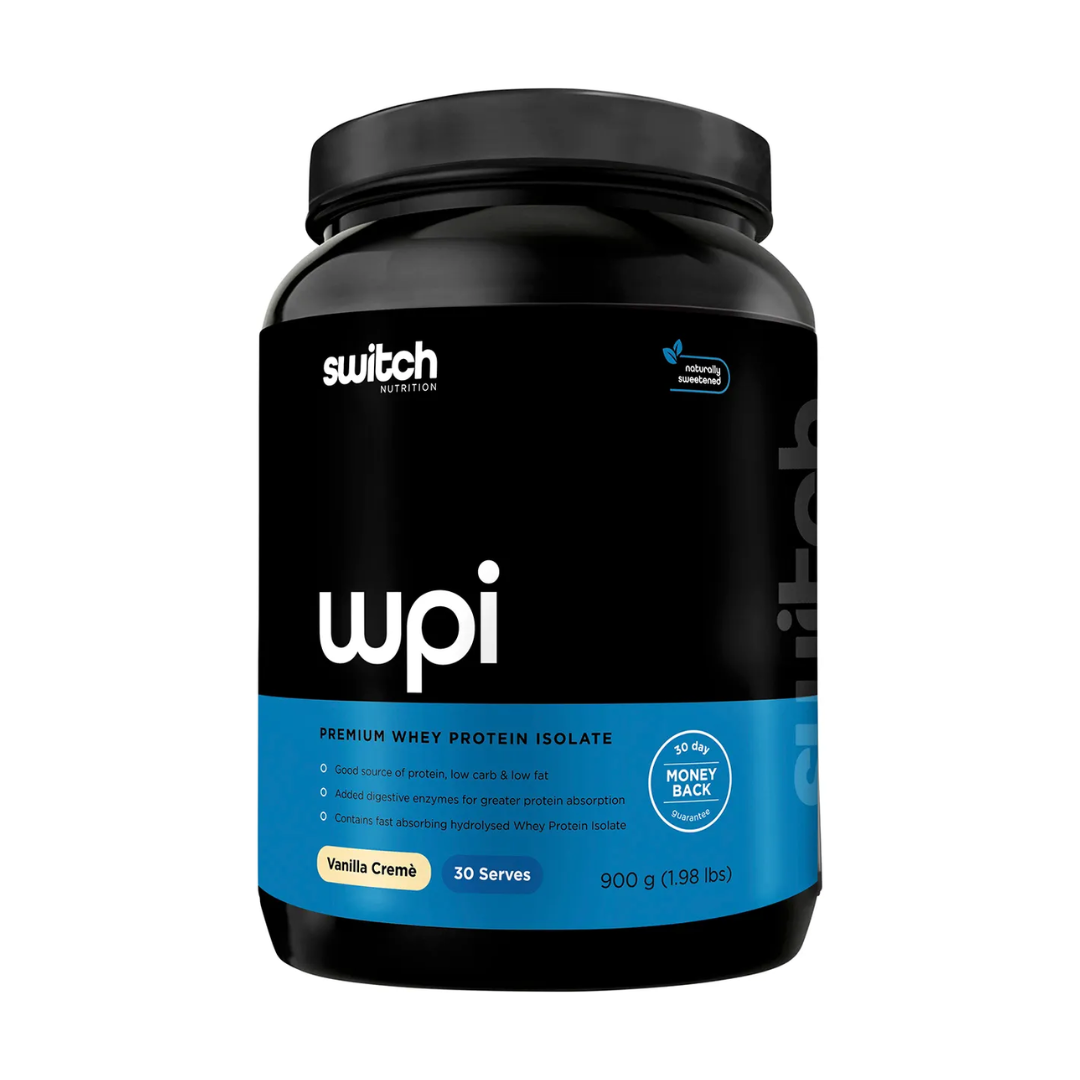 FLASH SALE Switch Nutrition WPI Premium Whey Protein Isolate Vanilla Creme 900g