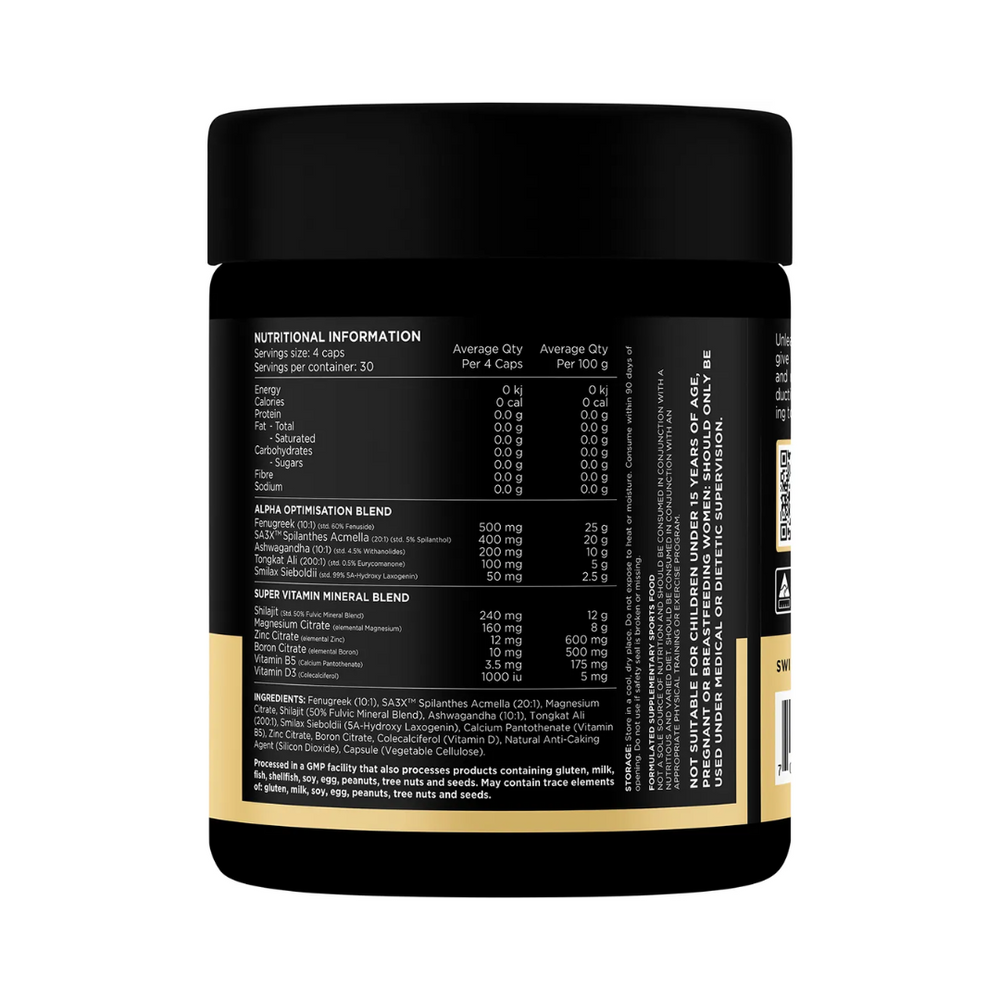 Switch Nutrition Alpha Male Support Formula 120 Caps