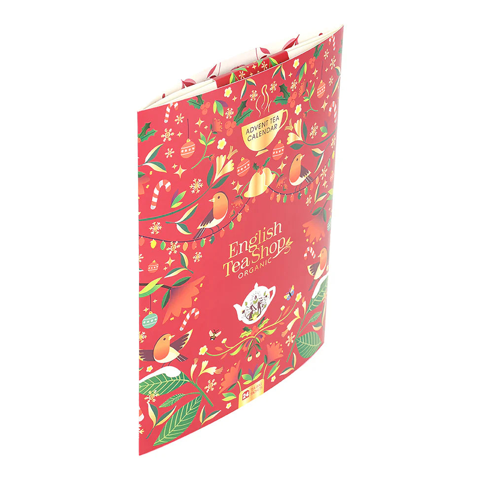 English Tea Shop Organic Book Style Advent Tea Calendar 24 Tea Bag Sachets