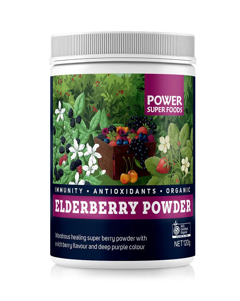 Power Super Foods Elderberry Powder Certified Organic