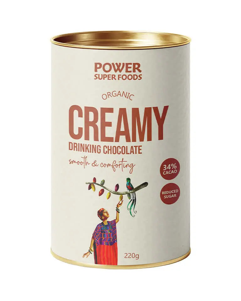 Power Super Foods Creamy Drinking Chocolate 220g front pack