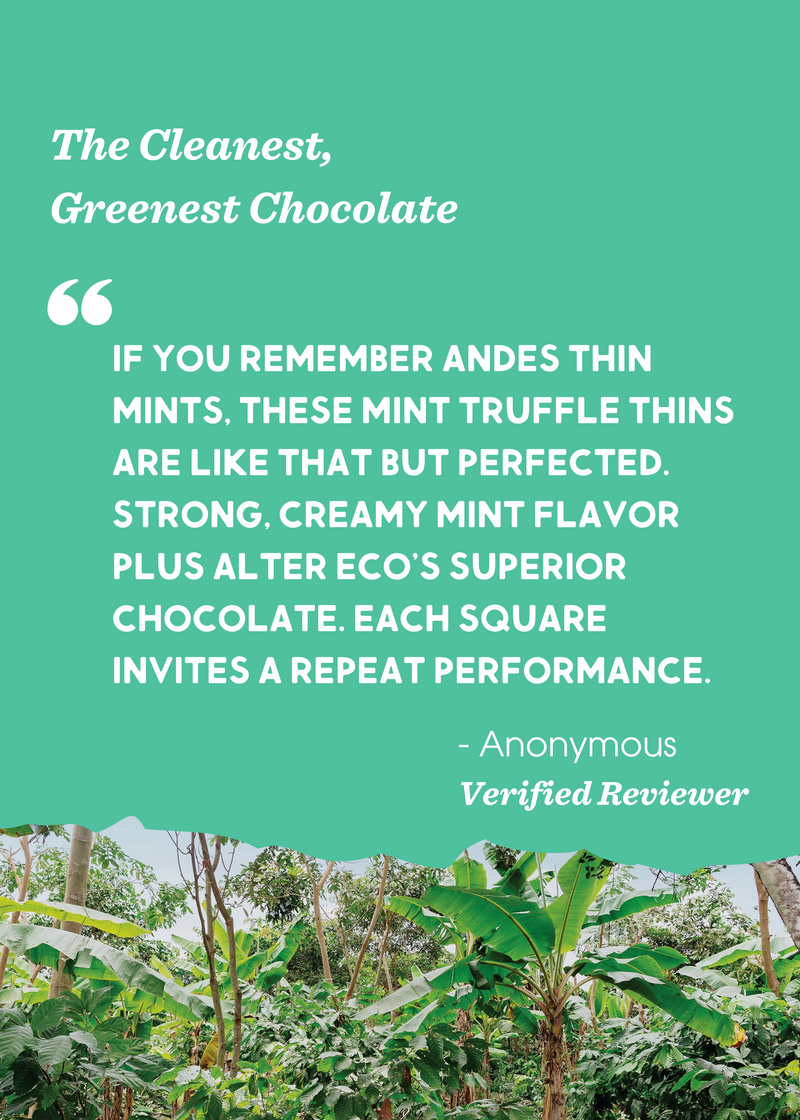 Alter Eco Dark Chocolate Mint Creme Truffle Thins 84g