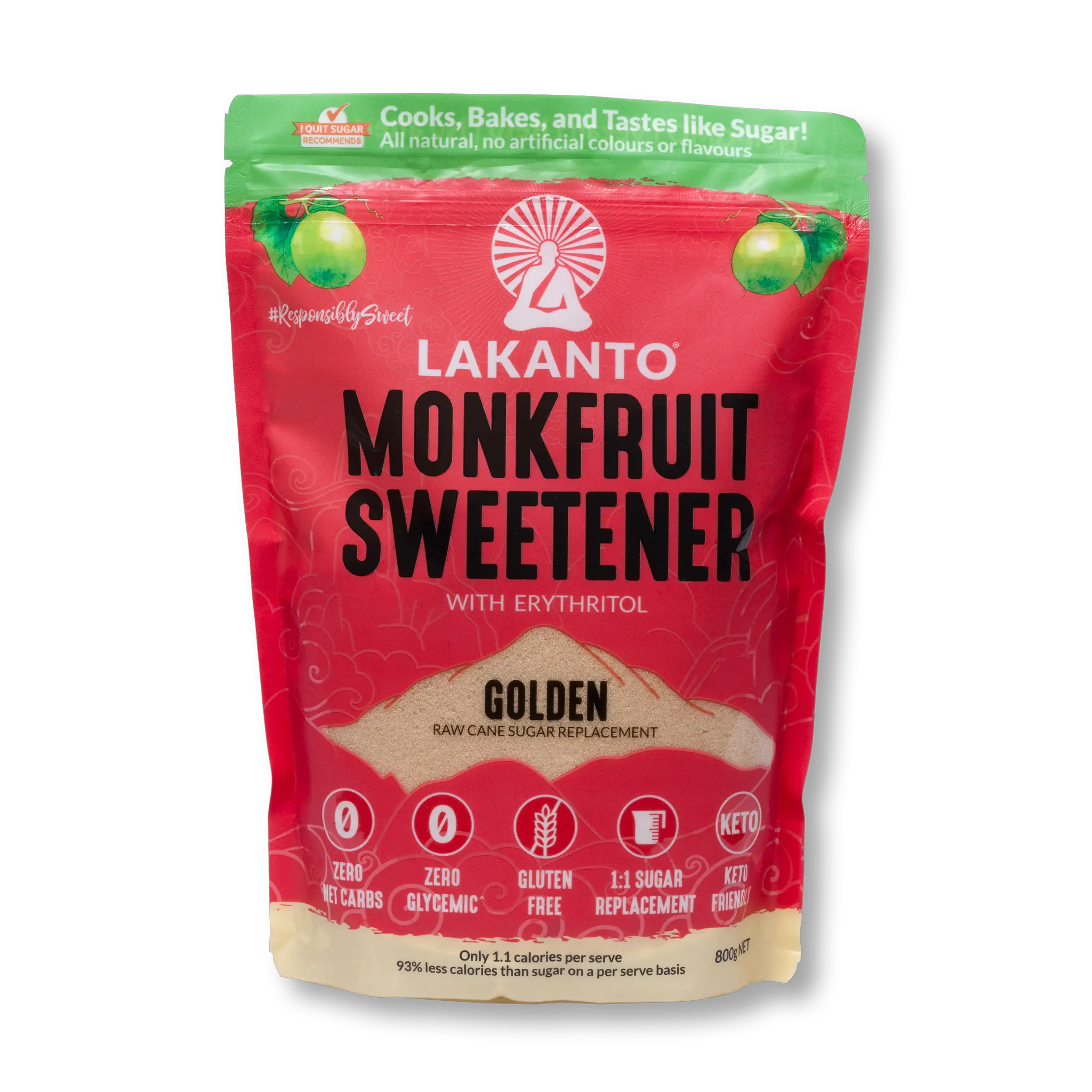 Lakanto Golden Monkfruit 1:1 Raw Sugar Substitute – product image
