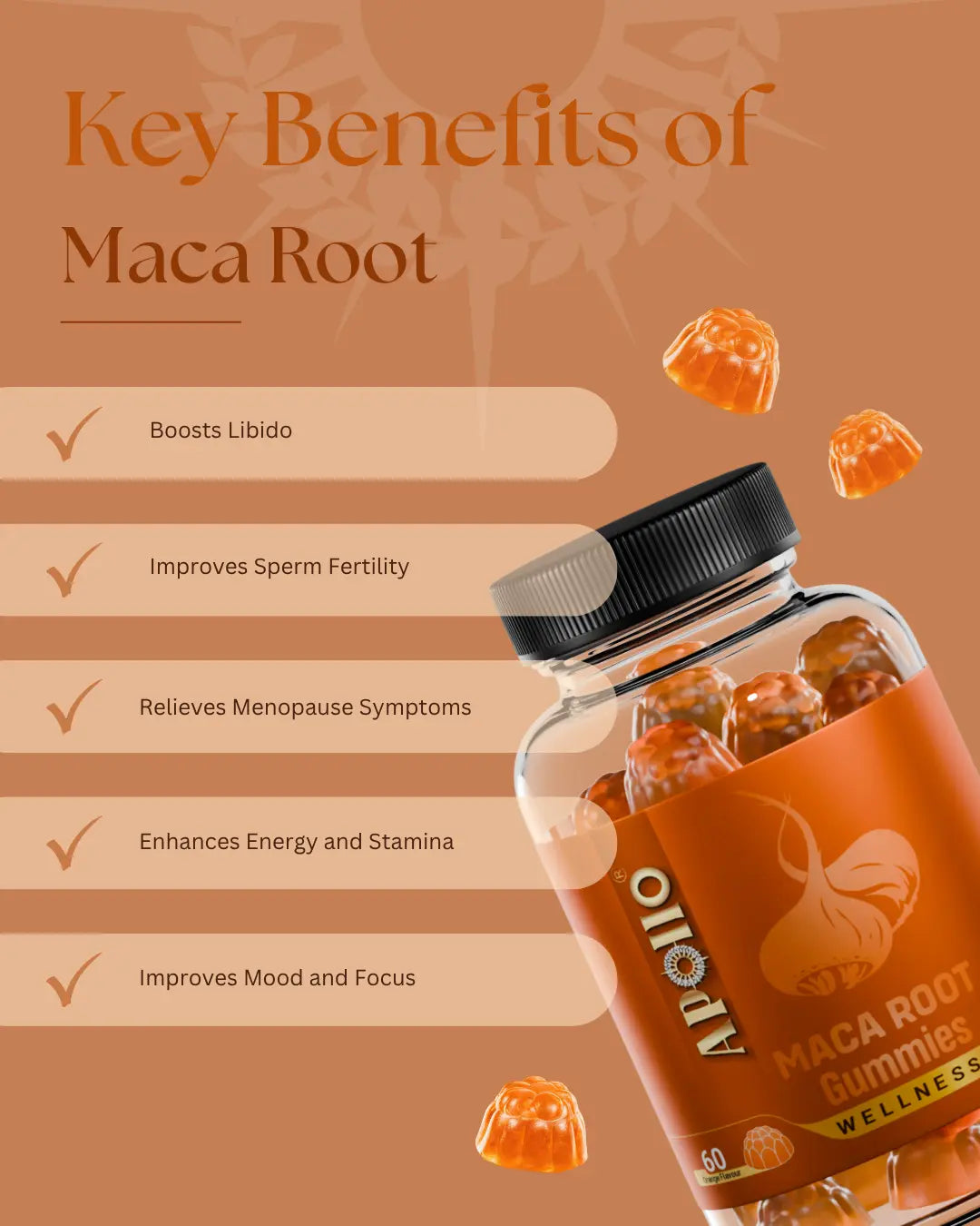 Apollo Nutraceuticals Maca Root Gummies official product image 2