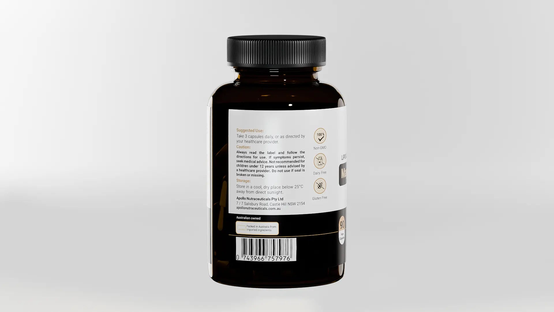 Apollo Nutraceuticals Magnesium L-Threonate 90 Capsules official product image 7