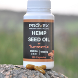 Provex Hemp Seed Oil + Turmeric 1000mg 120C