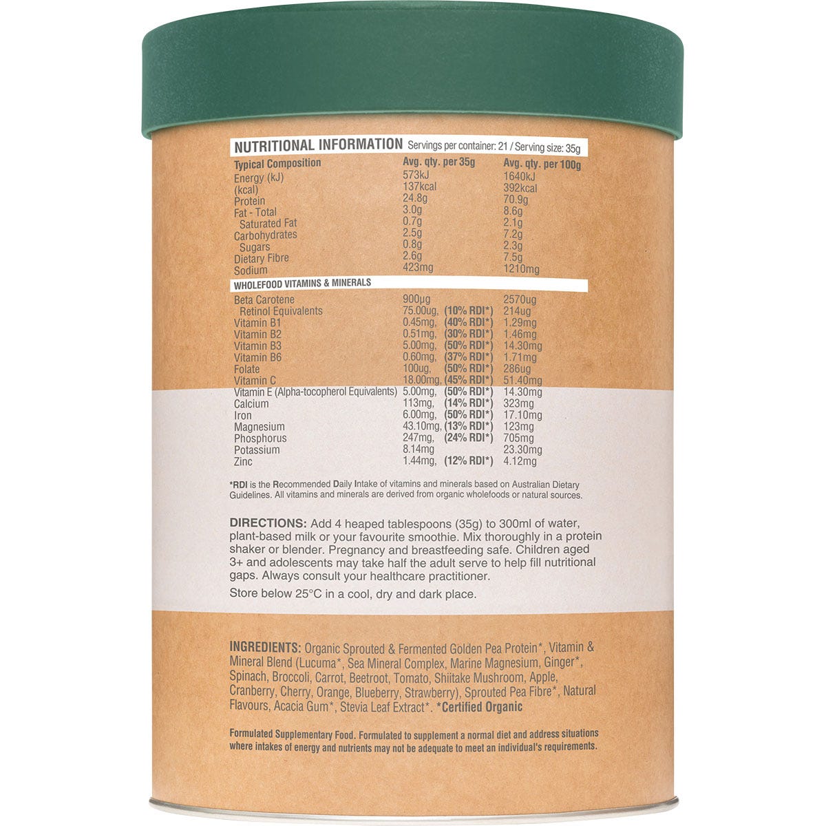 Amazonia Raw Protein Daily Nourish Vanilla