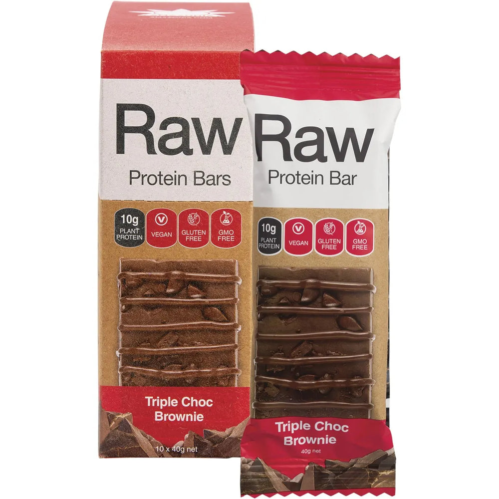 Amazonia Raw Protein Triple Choc Brownie 10 x 40g