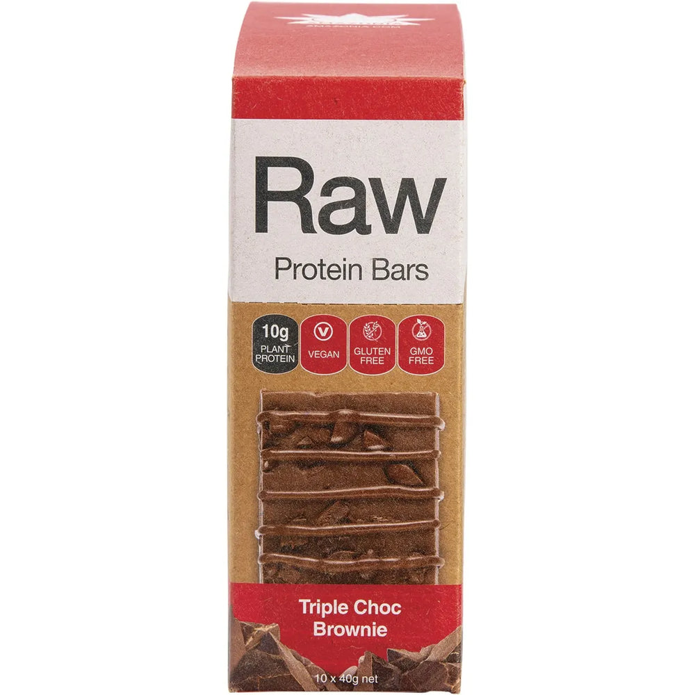 Amazonia Raw Protein Triple Choc Brownie 10 x 40g