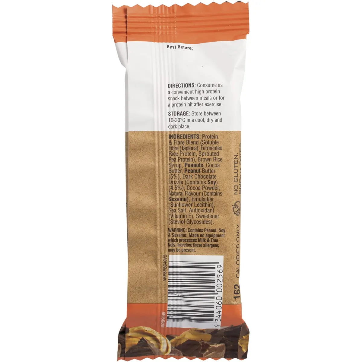 Amazonia Raw Protein Bar Peanut Butter Choc Melt 10 x 40g