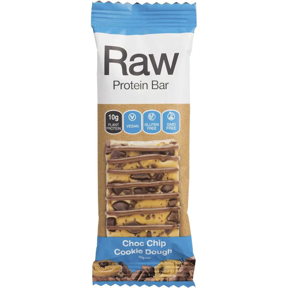 Amazonia Raw Protein Bar Choc Chip Cookie Dough 10 x 40g