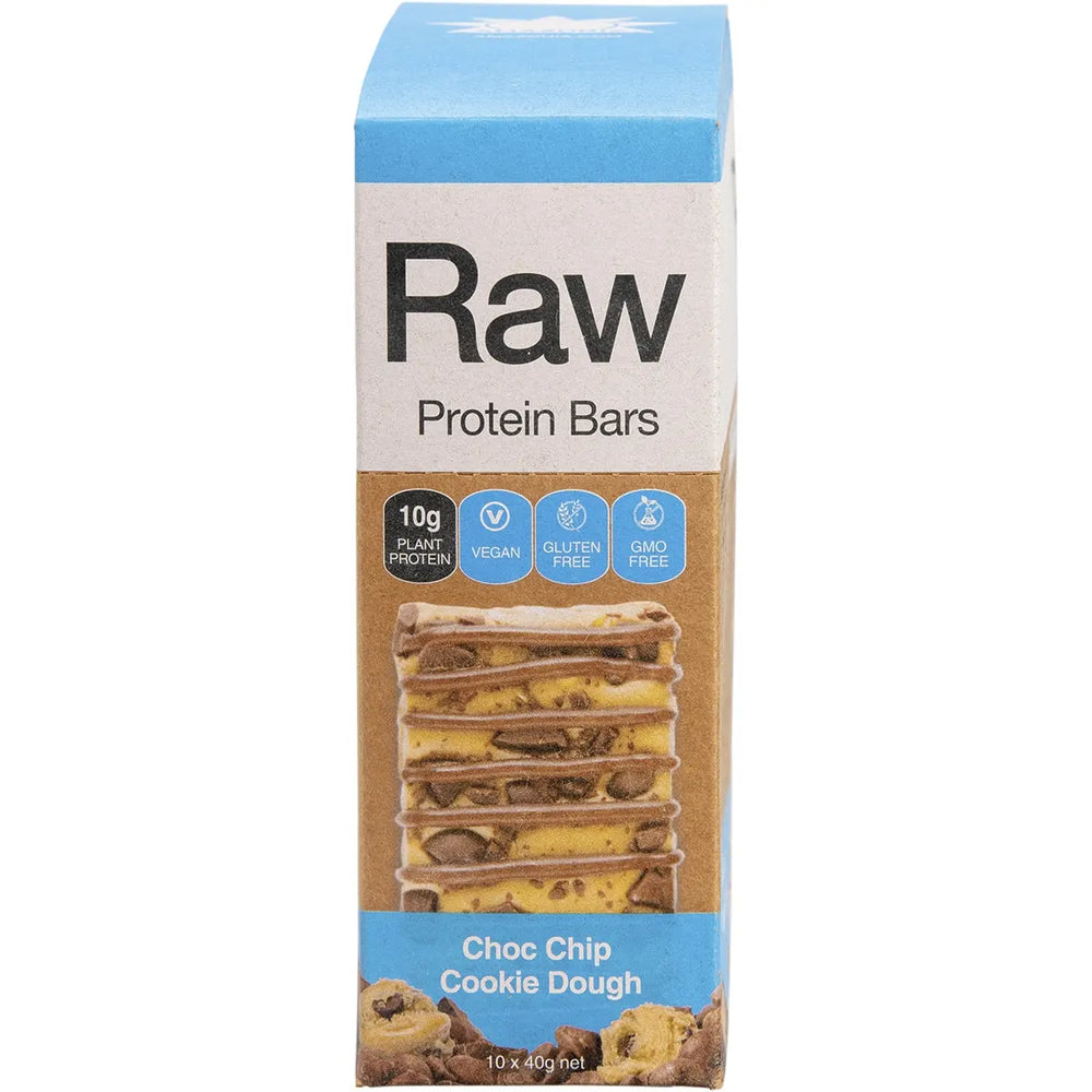 Amazonia Raw Protein Bar Choc Chip Cookie Dough 10 x 40g