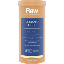 Amazonia Raw Organic Fibre Lemon Lime 300g — front pack image (UHP)
