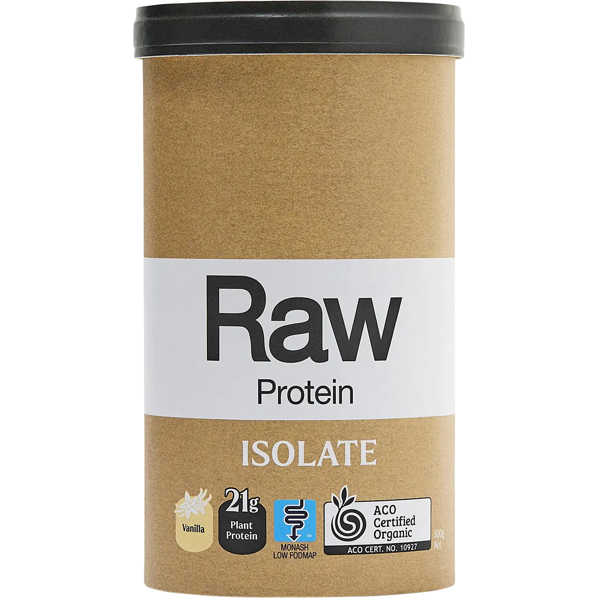 Amazonia Raw Protein Isolate Vanilla — front pack image (UHP)