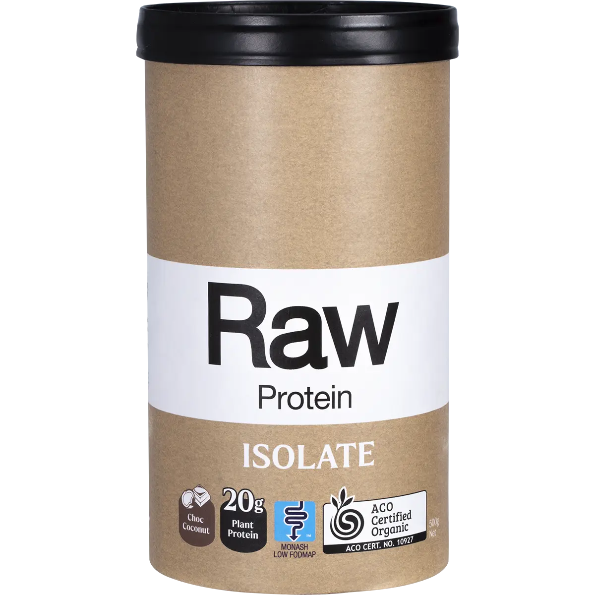 Amazonia Raw Protein Isolate Choc Coconut — front pack image (UHP)