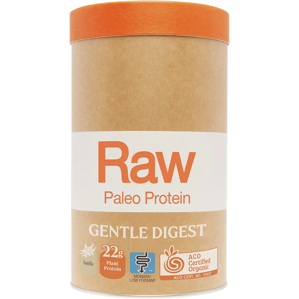 Amazonia Raw Paleo Protein Gentle Digest 1kg Vanilla — front pack image (UHP)