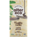 Alter Eco Chocolate Organic Creme Brulee Dark Truffle Thins 12x84g — official product image