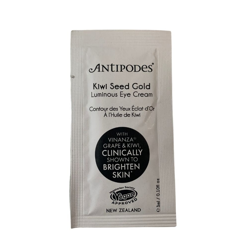 Antipodes Kiwi Seed Gold Luminous Eye Cream 3ml Sachet (Max 1 Pack Per Order)