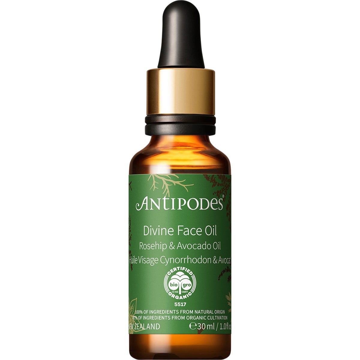 Antipodes Organic Divine Face Oil Organic Avocado Oil & Rosehip 30ml