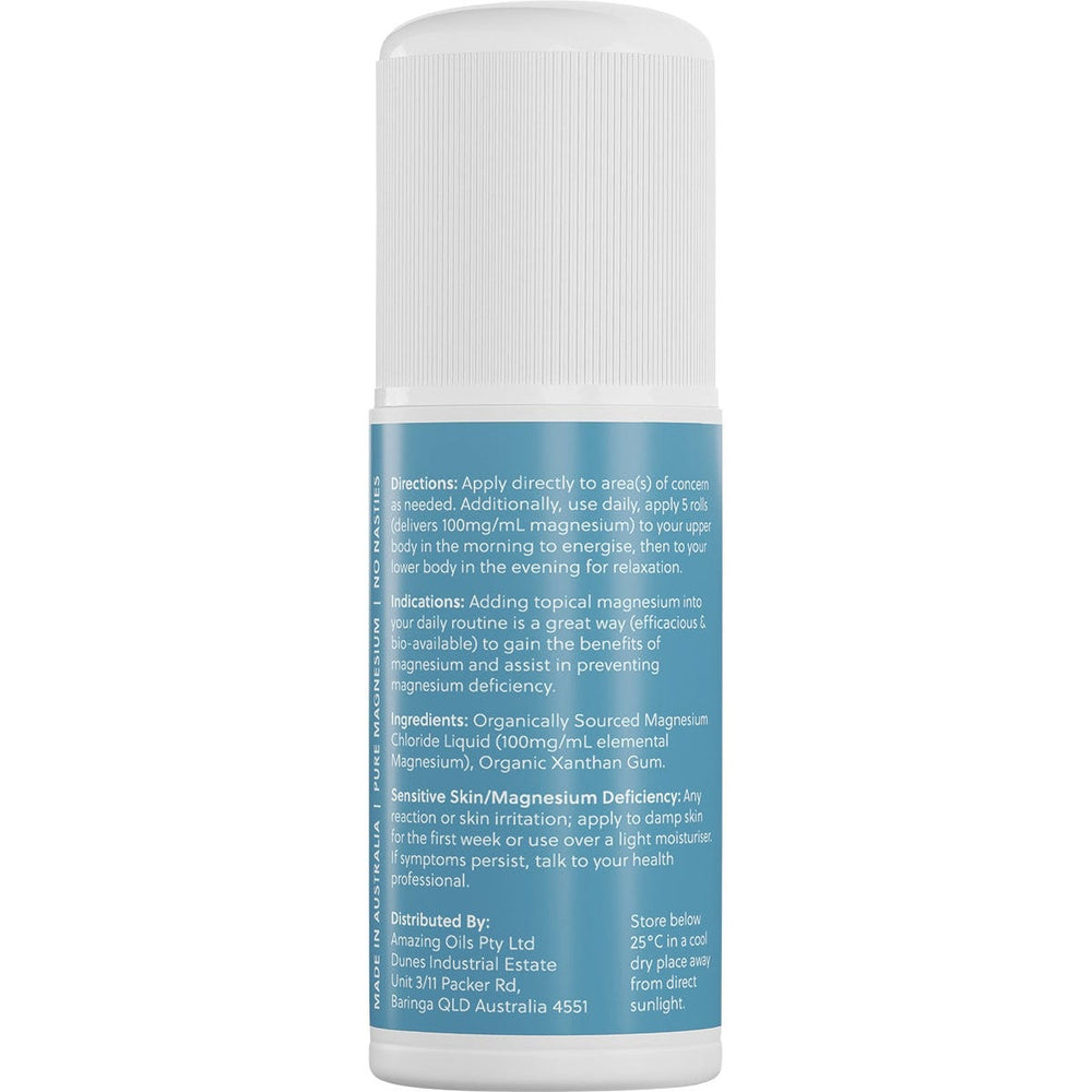 Amazing Oils Magnesium Daily Gel Pure Magnesium Gel Roll-On 60ml