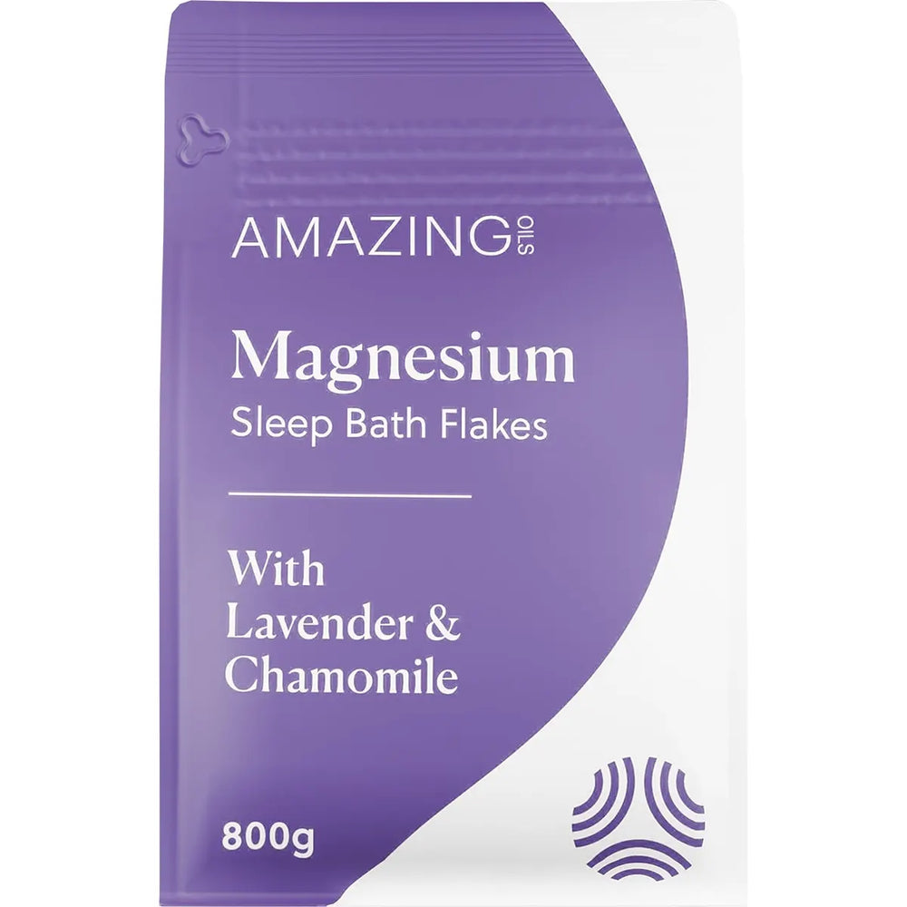 Amazing Oils Magnesium Sleep Bath Flakes with Lavender & Chamomile